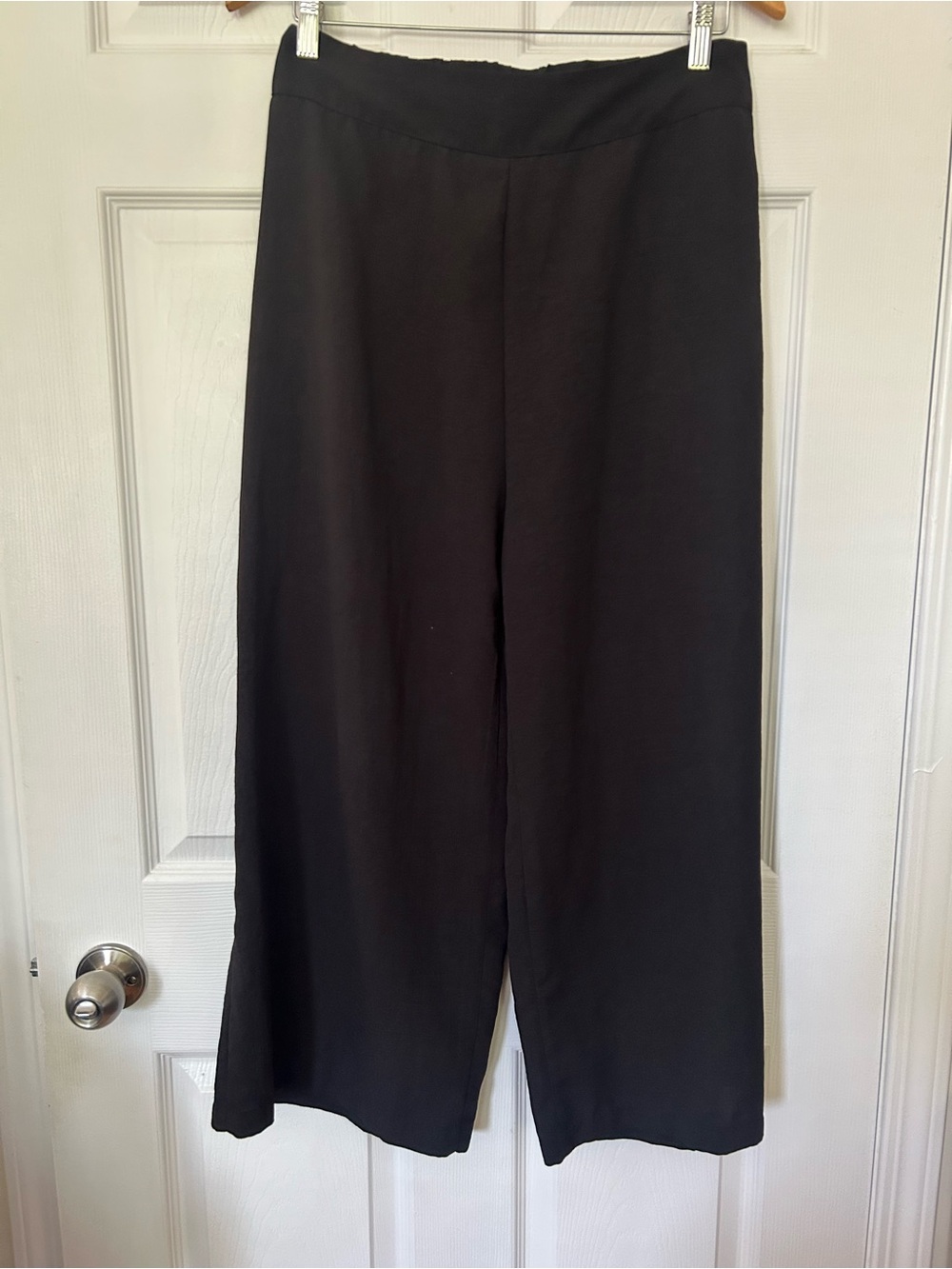 OAK + FORT Black Pull-On Wide Leg Pants